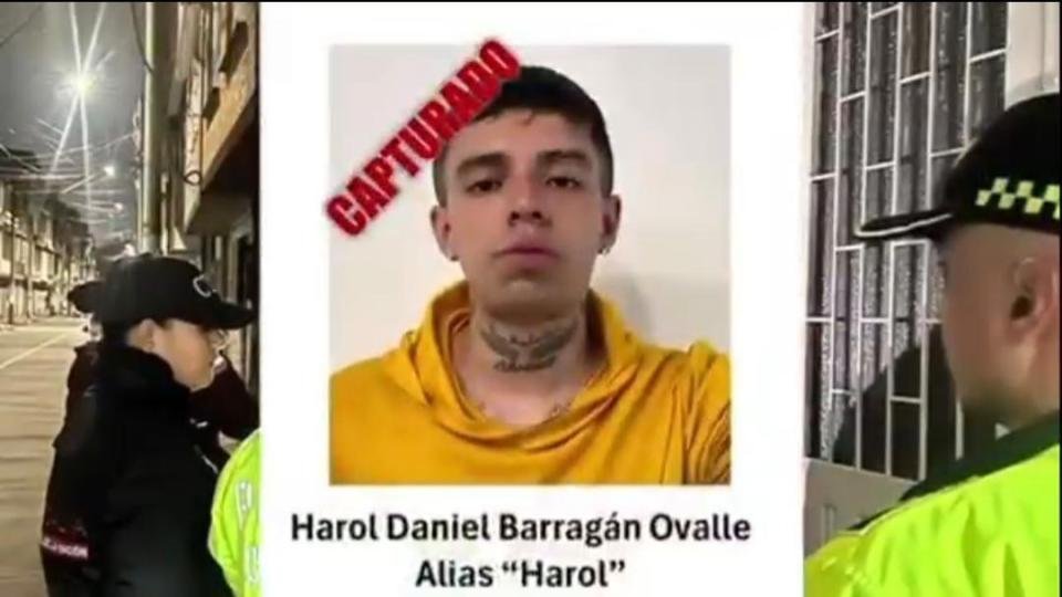 En video quedó la captura de alias "harold", séptimo implicado en el magnicidio de Miguel Uribe