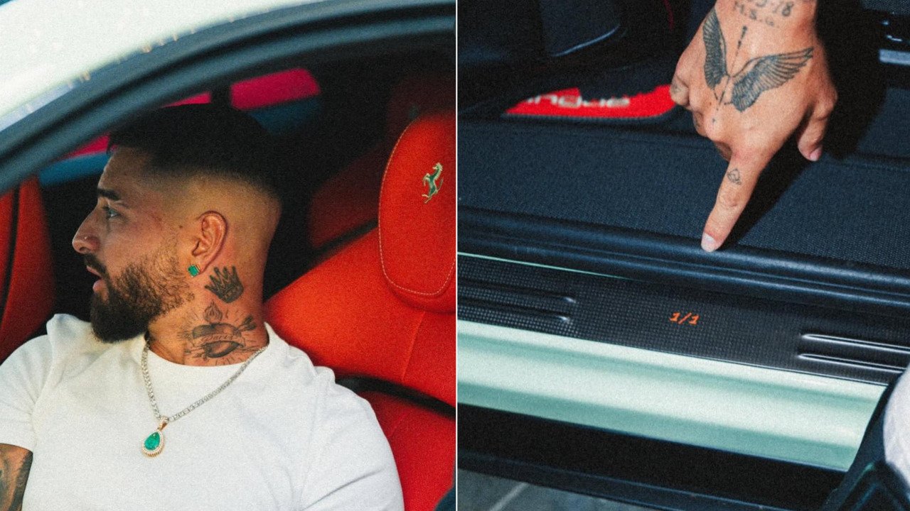 El '1/1' de Maluma tuvo su primera parada: el transito detuvo su lujoso Ferrari en Medellín
