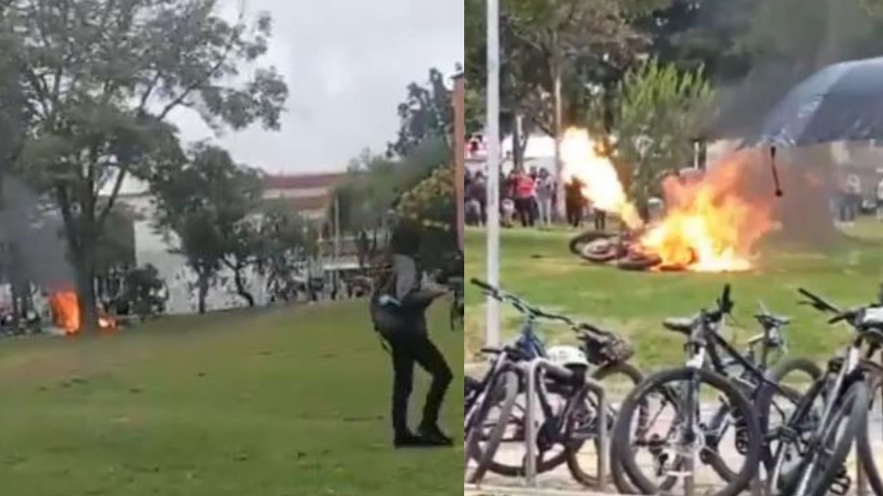 Prenden fuego a motos en la Universidad Nacional