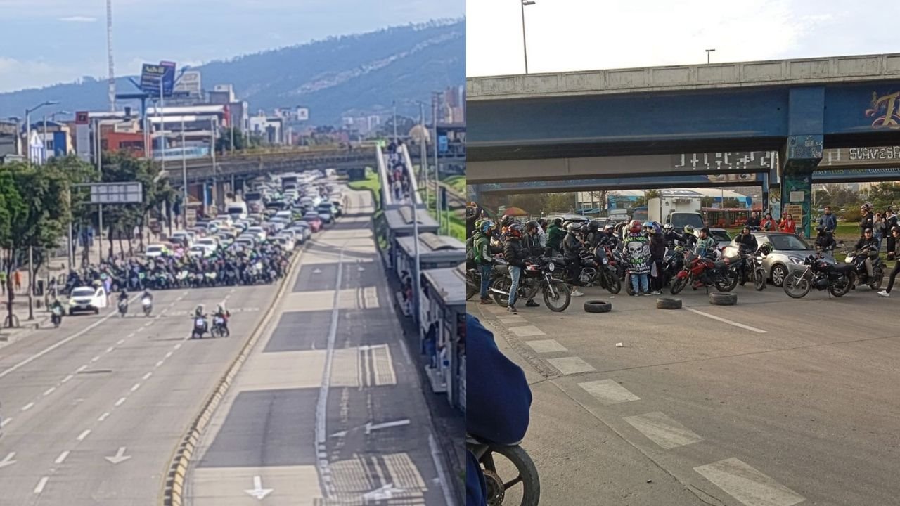 Caos en Bogotá: TransMilenio colapsa por protestas de motociclistas