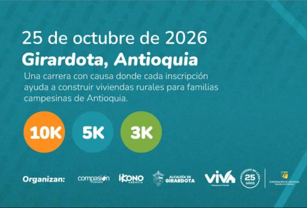 Girardota se prepara para recibir la carrera «Corre por Antioquia Mi Casa» este 25 de octubre Girardota se prepara para recibir la carrera «Corre por Antioquia Mi Casa» este 25 de octubre